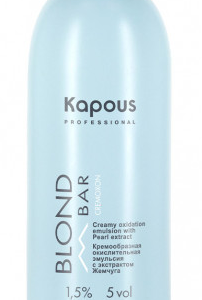 Kapous кремообразная окислительная эмульсия blond bar с экстрактом жемчуга 1,5% 200 мл