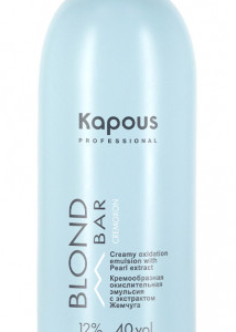 Kapous кремообразная окислительная эмульсия blond bar с экстрактом жемчуга 12% 200 мл
