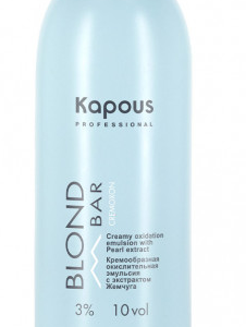 Kapous кремообразная окислительная эмульсия blond bar с экстрактом жемчуга 3% 200 мл