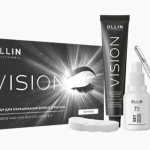 Ollin vision набор для окрашивания бровей и ресниц черный