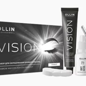 Ollin vision набор для окрашивания бровей и ресниц графит