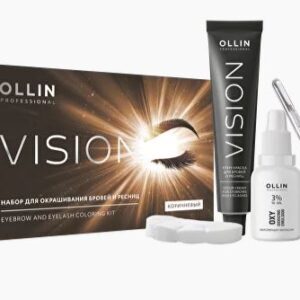 Ollin vision набор для окрашивания бровей и ресниц коричневый