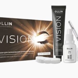 Ollin vision набор для окрашивания бровей и ресниц светло-коричневый