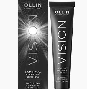 Ollin vision крем-краска для бровей и ресниц графит 20мл