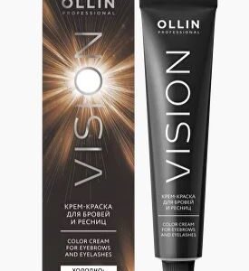 Ollin vision крем-краска для бровей и ресниц холодно-коричневый 20мл