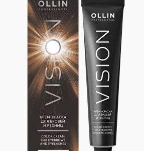 Ollin vision крем-краска для бровей и ресниц светло-коричневый 20мл