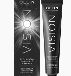 Ollin vision крем-краска для бровей и ресниц темный графит 20мл