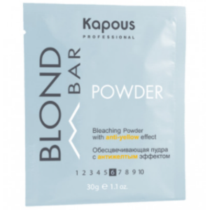 Kapous blond bar обесцвечивающая пудра с антижелтым эффектом 30 гр
