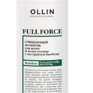 Ollin full force очищающий шампунь для волос и кожи головы с экстрактом бамбука 400мл