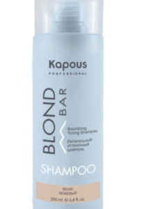 Kapous blond bar питательный оттеночный шампунь для оттенков блонд бежевый 300 мл