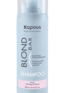 Kapous blond bar питательный оттеночный шампунь для оттенков блонд перламутровый 300 мл