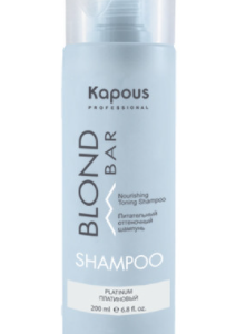 Kapous blond bar питательный оттеночный шампунь для оттенков блонд платиновый 300 мл