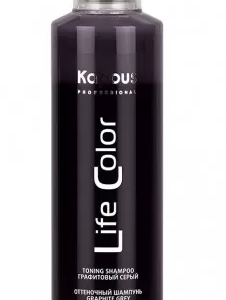 Kapous life color шампунь оттеночный для волос графитовый серый 200мл