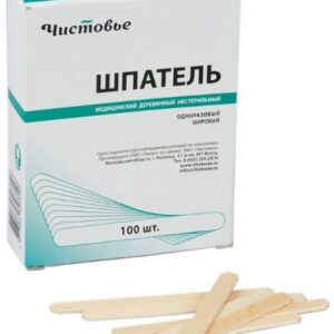 Шпатель деревянный широкий 140х18х1,8 мм чистовье 100 шт/упк